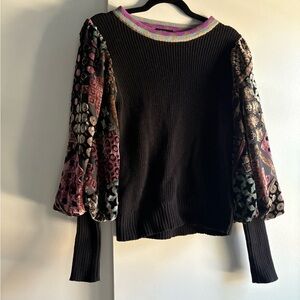 Fate Black Sweater with Purple and Blue Accents